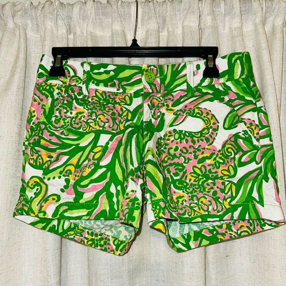 Lilly Pulitzer Tidal Wave Pans Garden callahan shorts womens size 0